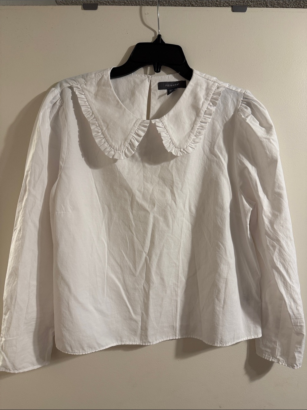 Primark White Peter Pan Collar Top